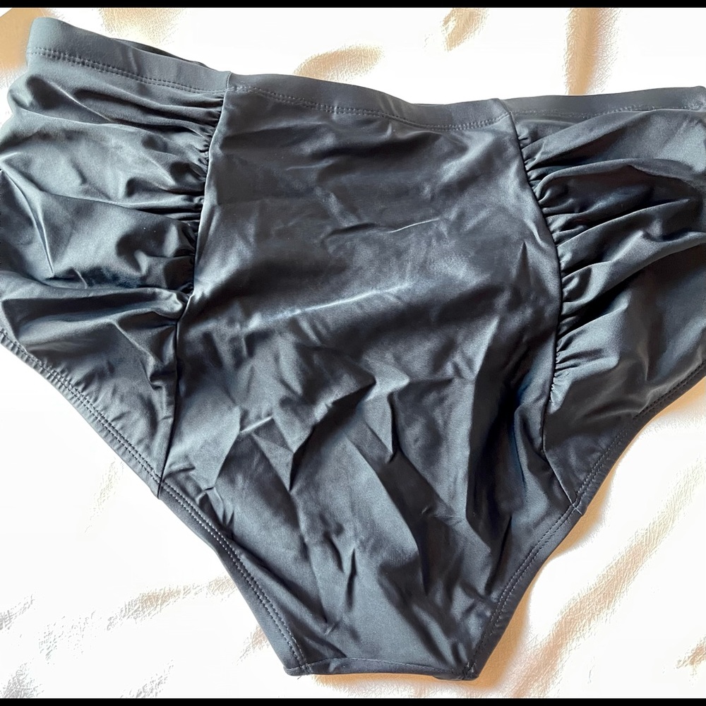Plus size- high waist-tummy control swimsuit bottoms